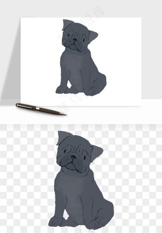 手绘狗狗宠物png免抠