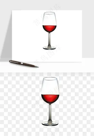 红酒玻璃酒杯png免抠