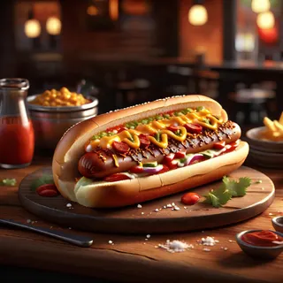 热狗香肠汉堡图片