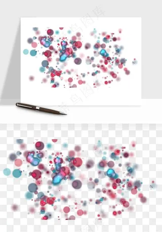 彩色光斑梦幻光点png免抠