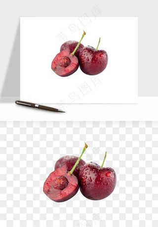 樱桃车厘子水果png免抠