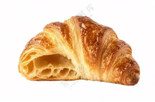 牛角包面包摄影图免抠