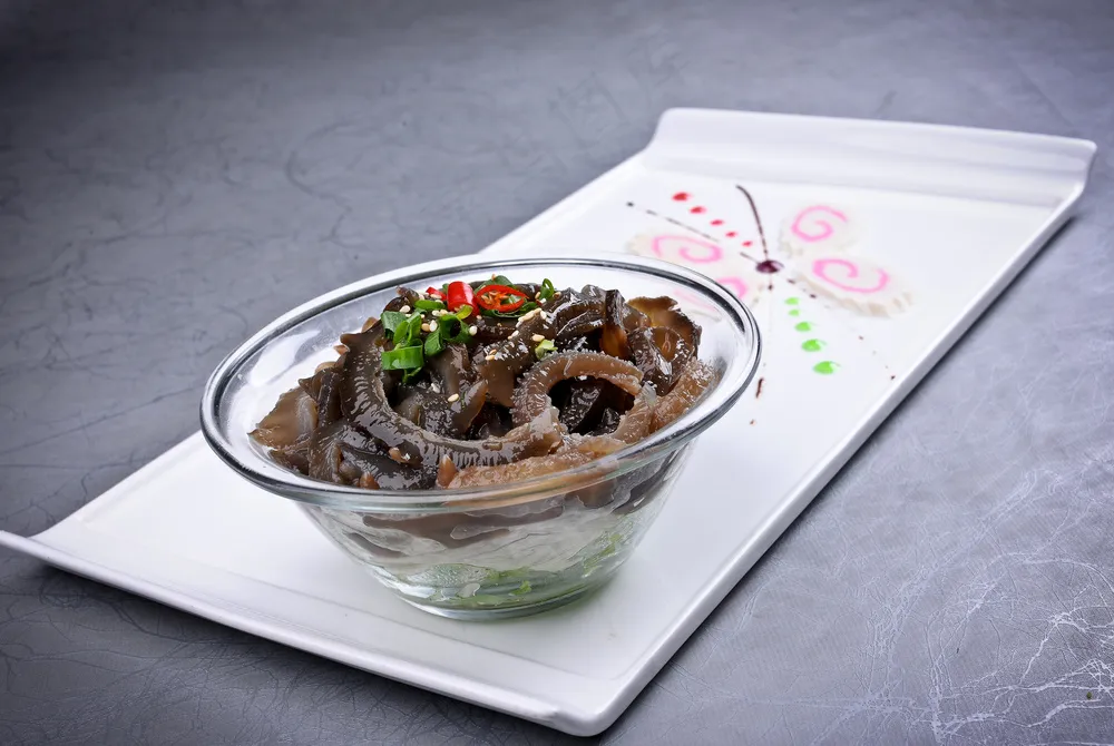 捞汁辽参368元、份