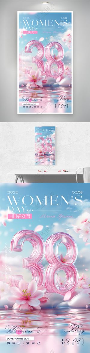 三八妇女节清新海报