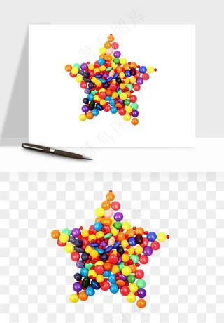 糖果糖豆彩虹糖png免抠