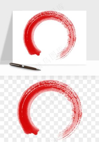 墨迹水墨圆圈圆环边框