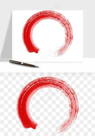 墨迹水墨圆圈圆环边框