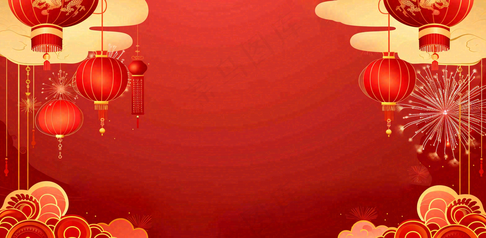 国庆节红色节日庆祝诞辰插画背景