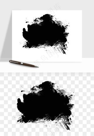 墨迹水墨圆圈圆环边框