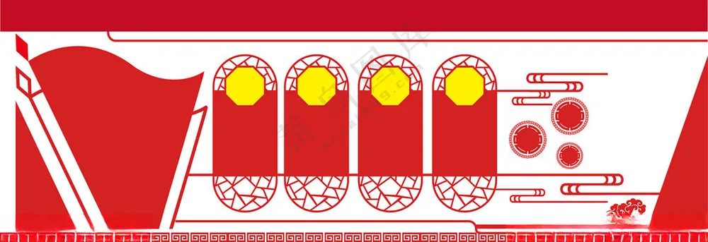 党建文化墙党文化墙广告设计