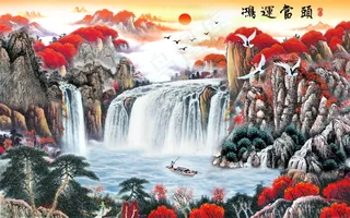 鸿运当头喷绘原图