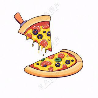 披萨食物免抠