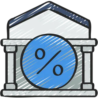 银行利率 铅笔手绘图标icon