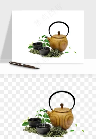中国风茶壶茶几png免抠图