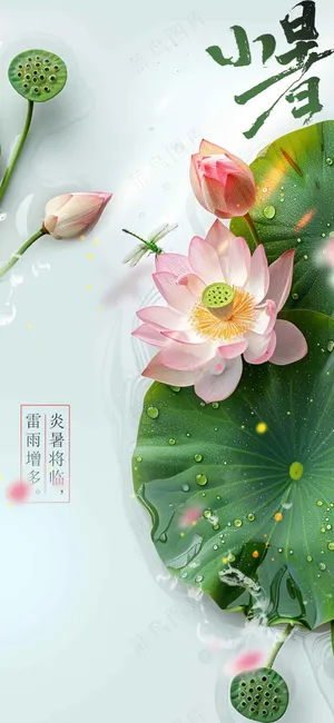小暑节气传统活动海报