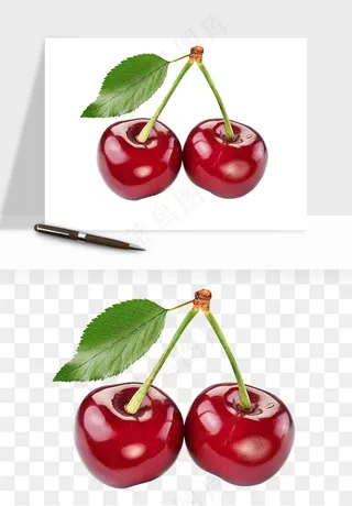 樱桃车厘子水果png免抠