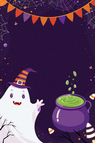 万圣节南瓜灯捣蛋恐怖背景