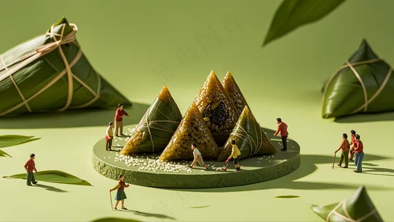 端午节，微观摄影 ，粽子