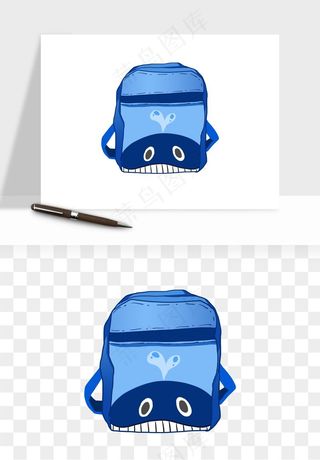 卡通书包背包双肩包png免抠