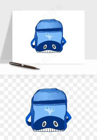 卡通书包背包双肩包png免抠