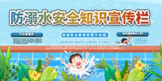 防溺水安全知识宣传栏背景板