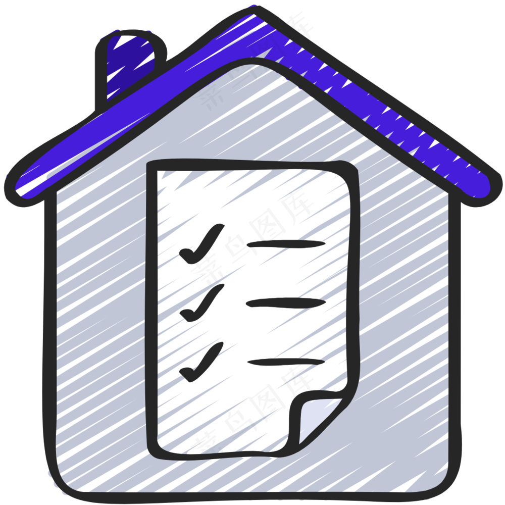 家庭作业 清单 铅笔手绘图标icon