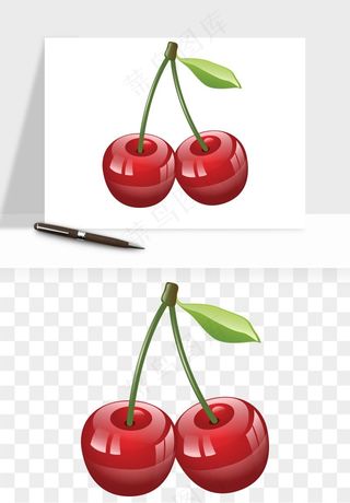 樱桃车厘子水果png免抠