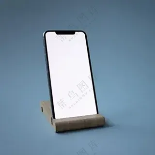 黑色简约风附手机支架手机样机