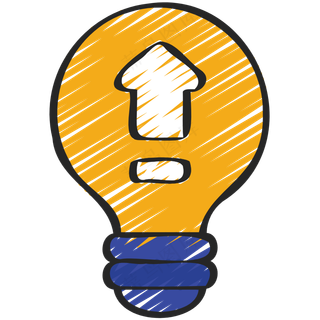 发明创新 灯泡 灵感 铅笔手绘图标icon