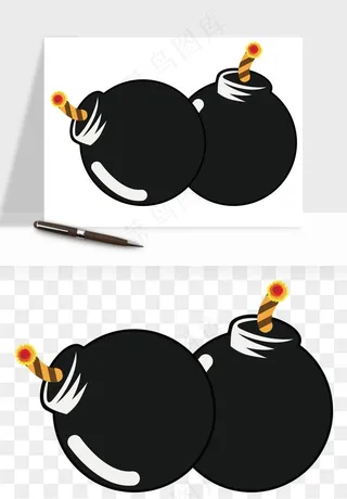 卡通地雷炸弹png免抠