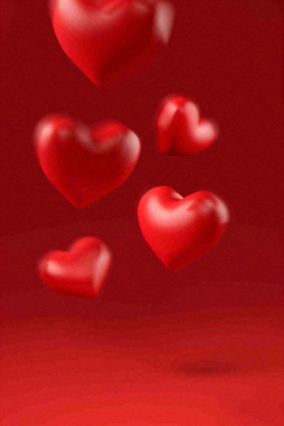 红色爱心浪漫情人节爱情七夕立体插画背景