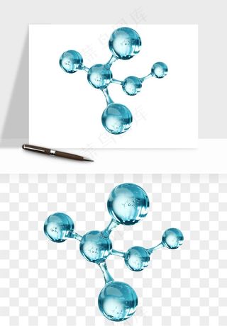 细胞水分子DNA精华成分png免抠
