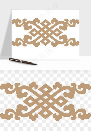 中式边框花纹图案png免抠