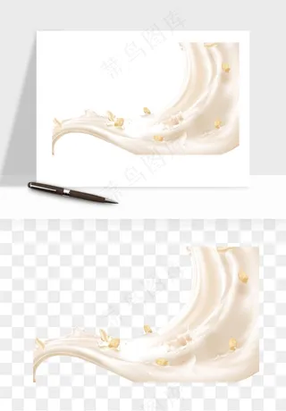 飞溅的牛奶牛奶杯元素png免抠