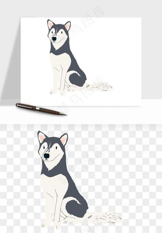 手绘狗狗宠物png免抠
