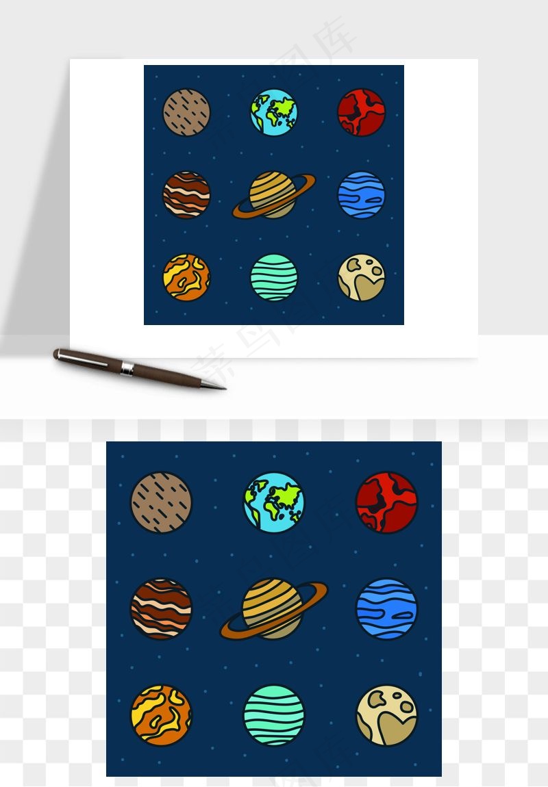 宇宙太空行星矢量png免抠