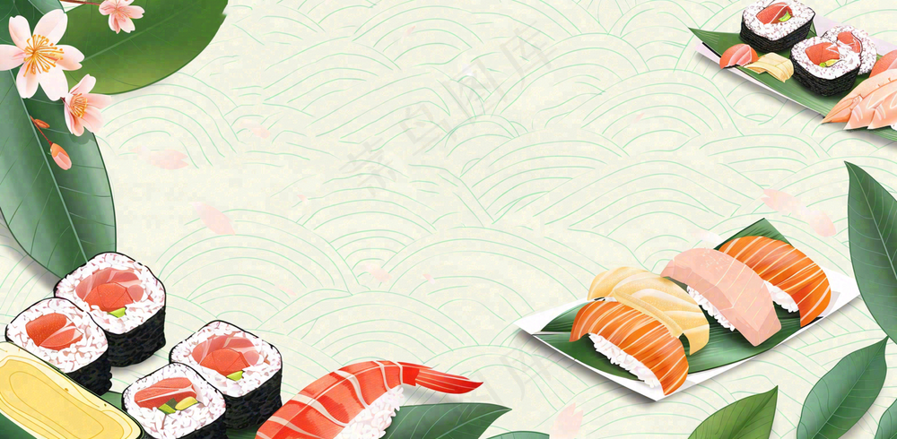 日韩料理美食摄影图背景