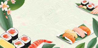 日韩料理美食摄影图背景