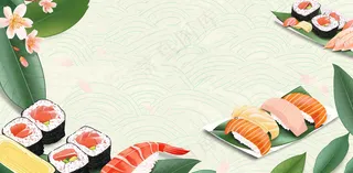 日韩料理美食摄影图背景