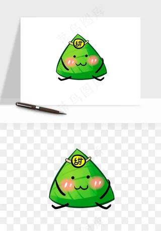 卡通表情粽子端午png免抠