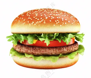 汉堡食物美食免抠