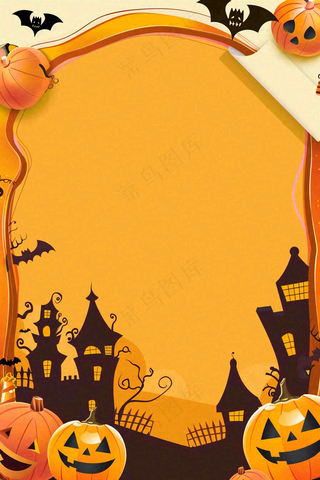 万圣节南瓜灯捣蛋恐怖背景