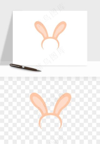 卡通兔子耳朵png免抠