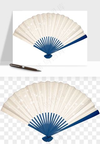 古风扇子元素png免抠