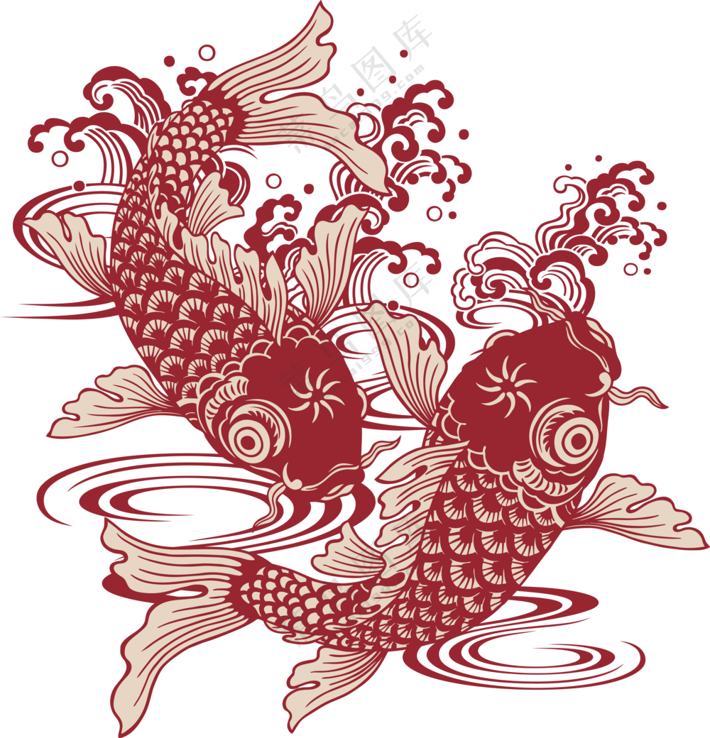 中国风锦鲤