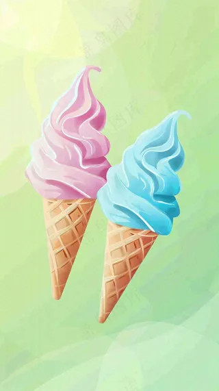 夏日饮品冰淇淋美食背景