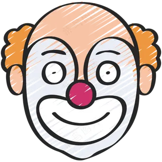 小丑 铅笔手绘图标icon