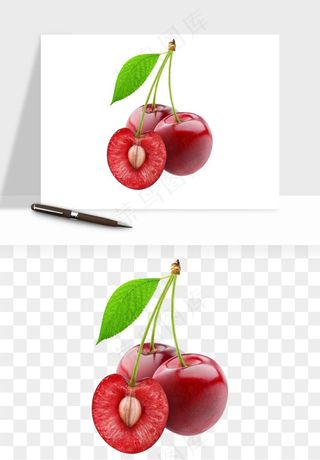 樱桃车厘子水果png免抠