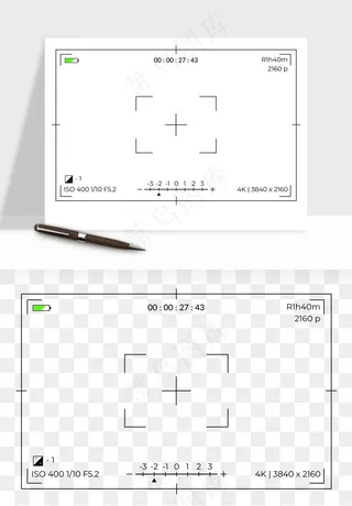 相机取景框屏幕边框png免抠