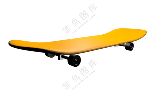 黄色滑板3d模型